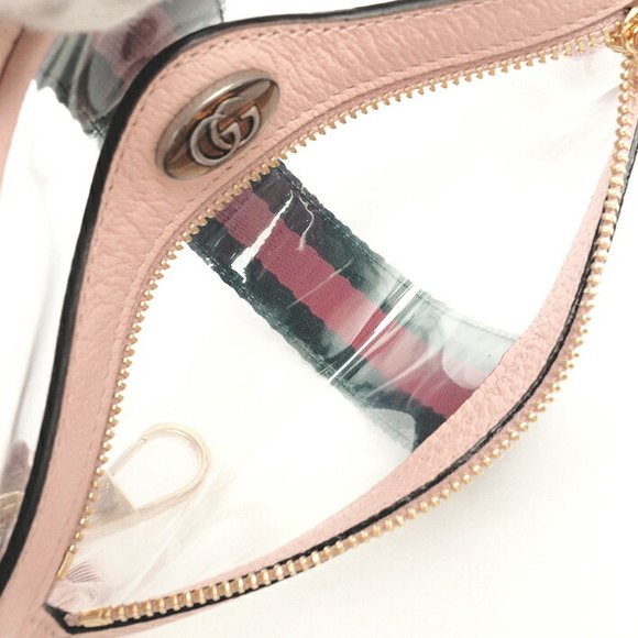 Gucci | Bags | Gucci Gg Marmont Ophidia Mini Vinyl Bag Clear Bag Pink ...